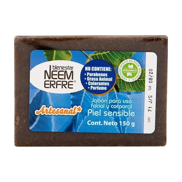 Jabón para pieles sensibles natural y artesanal Bienestar NEEM ERFRE 150 g