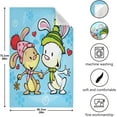 thumbnail image 5 of Lovely Bunny Couple Kitchen Tea Towels Set of 4 Absorbent Hand Dish Towels, Valentine Love Heart Dishcloths Lint-Free 18x28 Inch Fast Drying for Cooking Baking Home Clean, 5 of 7