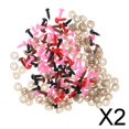 thumbnail image 1 of 2X 100 Uds. Nariz de seguridad triangular de colores mezclados con respaldo para muñeco de oso DIY 7x9mm 2 piezas, 1 of 9