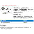 thumbnail image 2 of Clutch Master Cylinder and Line Assembly - Compatible with 1995 - 1997 Ford Ranger 2.3L 4-Cylinder 1996, 2 of 2