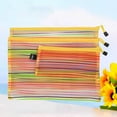 thumbnail image 6 of Toyvian 3Pcs Mesh File Bag Document Storage Organizer with Nylon Zipper Assorted Colors, 6 of 8
