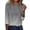 Gray, variant on Shirts for Women 3/4 Length Sleeve Casual Round Neck T-Shirts Vintage Floral Print Tunic Tops Basic Loose Fall Spring Tee Top Sky Blue 2XL