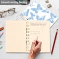 thumbnail image 4 of FORMRS 1-Subject Spiral Notebook 8" x 5" College Ruled 60 Refillable Sheet A5 Hard Cover, 2 Pack, Blue Butterfly, 4 of 7