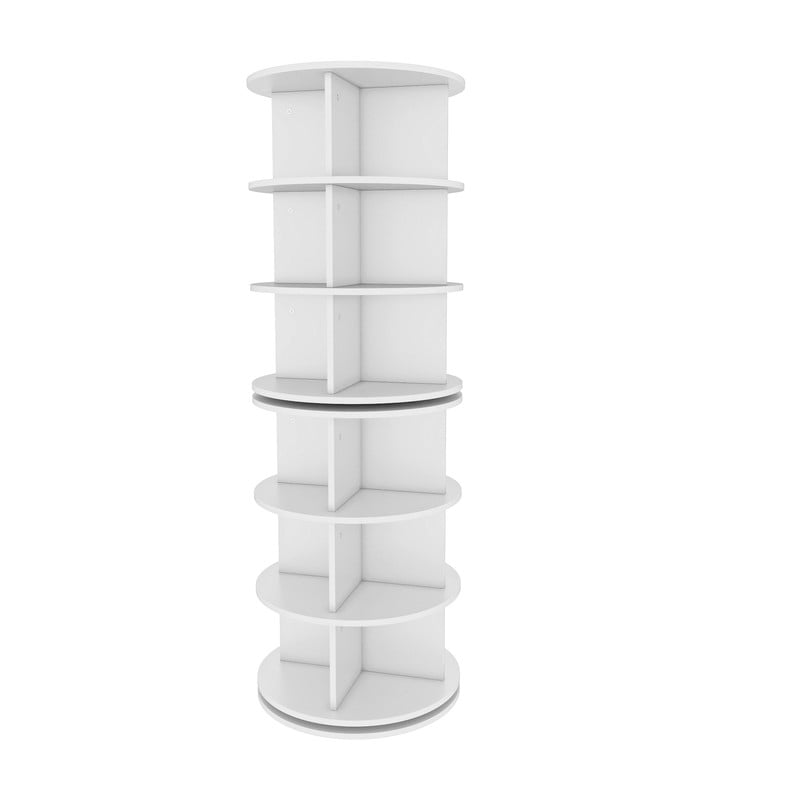 Uforic 6-Tier 360° Rotating Spinning Shoe Rack Tower Organizer for Entryway, Living Room, White