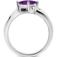 thumbnail image 2 of 14K White Gold Square Amethyst And Diamond Ringsize 7 (Width 1.7 To 4.7) - Jbsp, 2 of 5