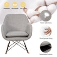 thumbnail image 6 of Topbuy Modern Fabric Rocking Armchair Accent Chair Recliner for Bedroom Living Room Grey, 6 of 9