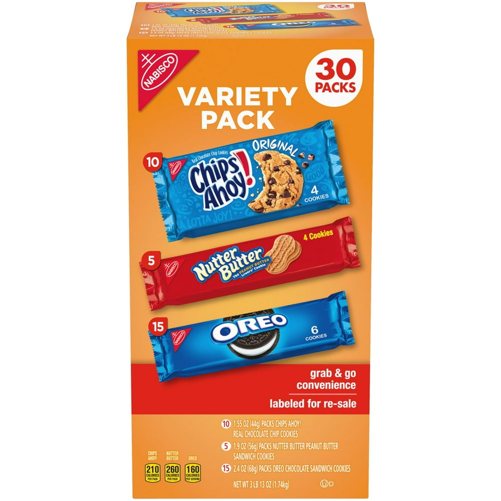 Nabisco Cookies Variety Pack 30 pack.