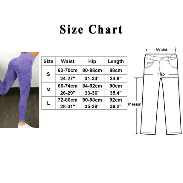 Podplug Yoga Pants Women, Fashion Women's High Waist Seamless Solid Color  Yoga Pants Running Fitness Pants (Size:L) 