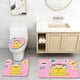 thumbnail image 1 of ABPHQTO Bautismo Primera Comunión Niña Feliz Niño Sonriente Oración Cree Arte Celestial Juego de alfombras de baño de 3 piezas Alfombra de baño Alfombra de contorno y tapa de inodoro, 1 of 2