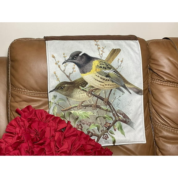 Bird design headrest cover for furniture slipcover sofas loveseats theater chairs recliner cover office accessories furniture protectors home decor housewarming gift reversible cloth pads