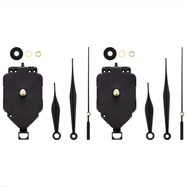 2 Juegos de Kit de Movimiento de Reloj DIY Movimiento Oscilante con Manecillas Piezas de Reparación de Reloj de Cuarzo Piezas de Repuesto J