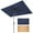 Blue, variant on Crestlive 9x5 ft Rectangular Patio Market Umbrella, Navy Blue