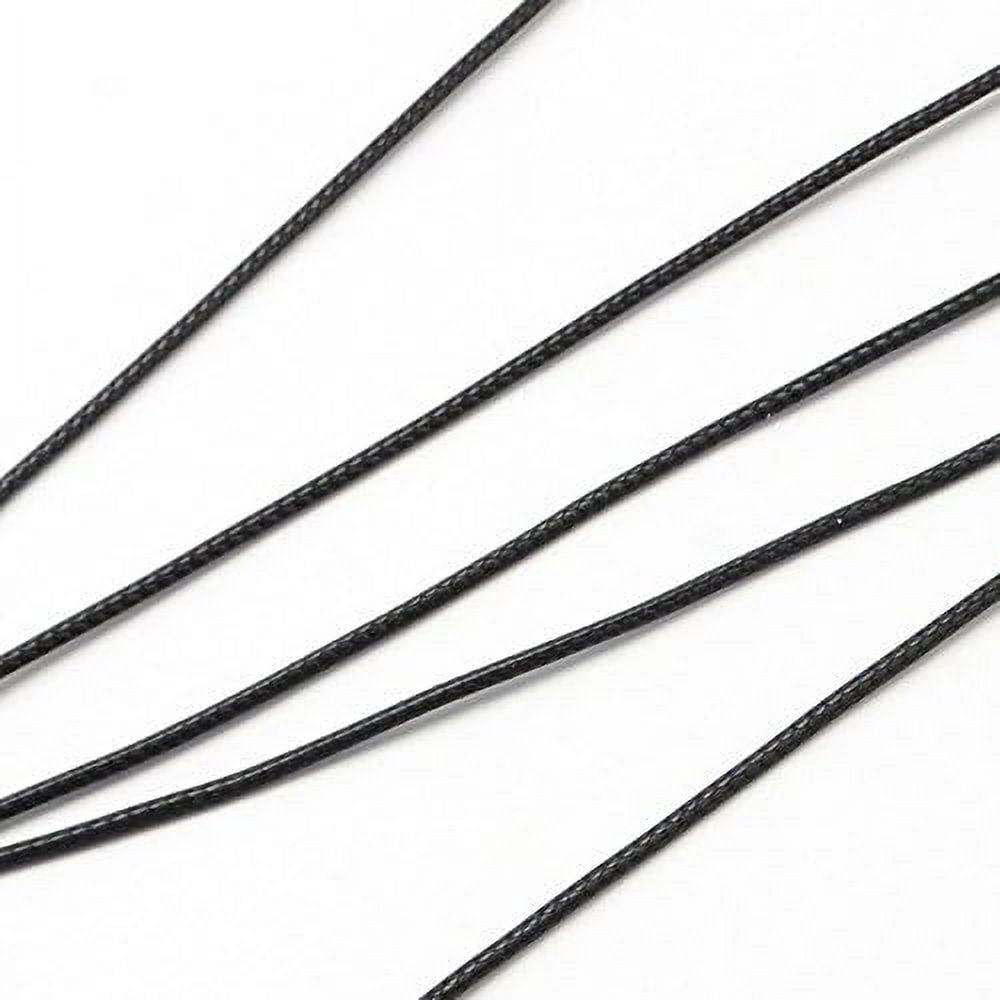 200Yards 1.5mm Black Beading Cords and Threads Crafting Cord Korean Waxed Polyester Thread for Jewelry Making Bracelet