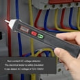 thumbnail image 4 of Probador De Voltaje Sin Contacto, NCV Tipo De Pluma Portátil Operación Segura Detector De Voltaje De Amplia Aplicación 12-1000V AC ABS Para Circuito, 4 of 7