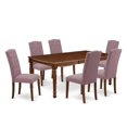 thumbnail image 2 of East West Furniture Dining Room Set Mahogany, DOCE7-MAH-10, 2 of 6