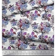 thumbnail image 2 of Soimoi Poly Georgette Fabric Berries,Floral & Bird Fabric Prints by Yard 52 Inch Wide, 2 of 3