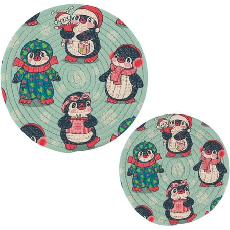 

Tangkunup Penguin Trivets Pot Holders Set of 2 Decoration Potholders for Kitchens Pure Cotton Thread Weave Trivets Hot Pads for Kitchens Coasters Placemats Spoon Rest for Cooking