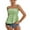 Green, variant on 1 Pcs Ruffle Tank Tops for Women Summer Square Neck Sleeveless Tops Tie Shoulder Chiffon Blouse Babydoll Shirts