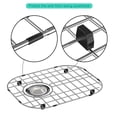 thumbnail image 4 of SANNO Sink Protector Grid for Kitchen Sink, 14.57" L X 11.22" W Bottom Grid with Rear Drain Hole, Sink Rack Sink Bottom Grid for Single Bowl Sink, Stainless Steel 1 Pack, 4 of 5