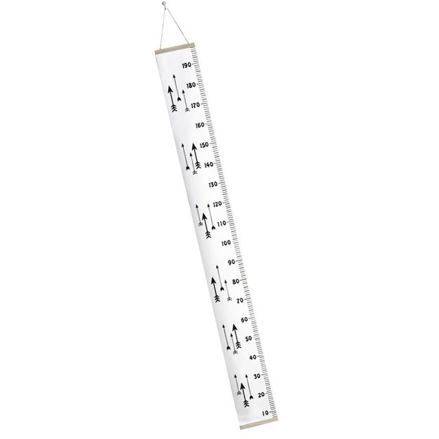 Canvas Height Measurement Ruler with Hanging Rope Ruler Creative Kids Growth Chart Hanging Wall Ruler for Home Nursery Children’s Room