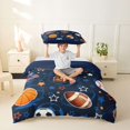 thumbnail image 2 of Erosebridal Rugby Sport Helmet Twin Bedding,Basketball Sport Games Kawaii Stars Print Duvet Cover Set For Kids Boys,Reversible Navy 2-Piece,No Comforter, 2 of 6