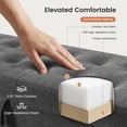 thumbnail image 2 of 46" Storage Ottoman Bench with Hidden Compartment & Side Pocket,400 lbs Capacity,Safety Hinge,Multi-Functional End of Bed/Entryway Storage,Gray, 2 of 10