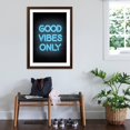 thumbnail image 3 of Art.com Good Vibes Only - Blue Neon Art Print, Brown Frame Wall Art, 32" x 44", 3 of 5