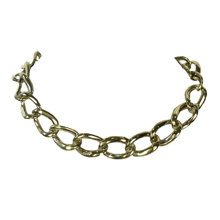 Zad Jewelry Large Links Chunky Chain Choker Short Necklace Gold