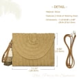 thumbnail image 2 of Cartera de mano de paja Aovtero tipo sobre, bandolera, 28,5 x 22,5 cm, marrón claro, 2 of 8