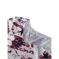 thumbnail image 3 of Txlixc Blusa de manga corta para el día de la independencia femenina con diseño de bandera nacional Txlixc moda, 3 of 9