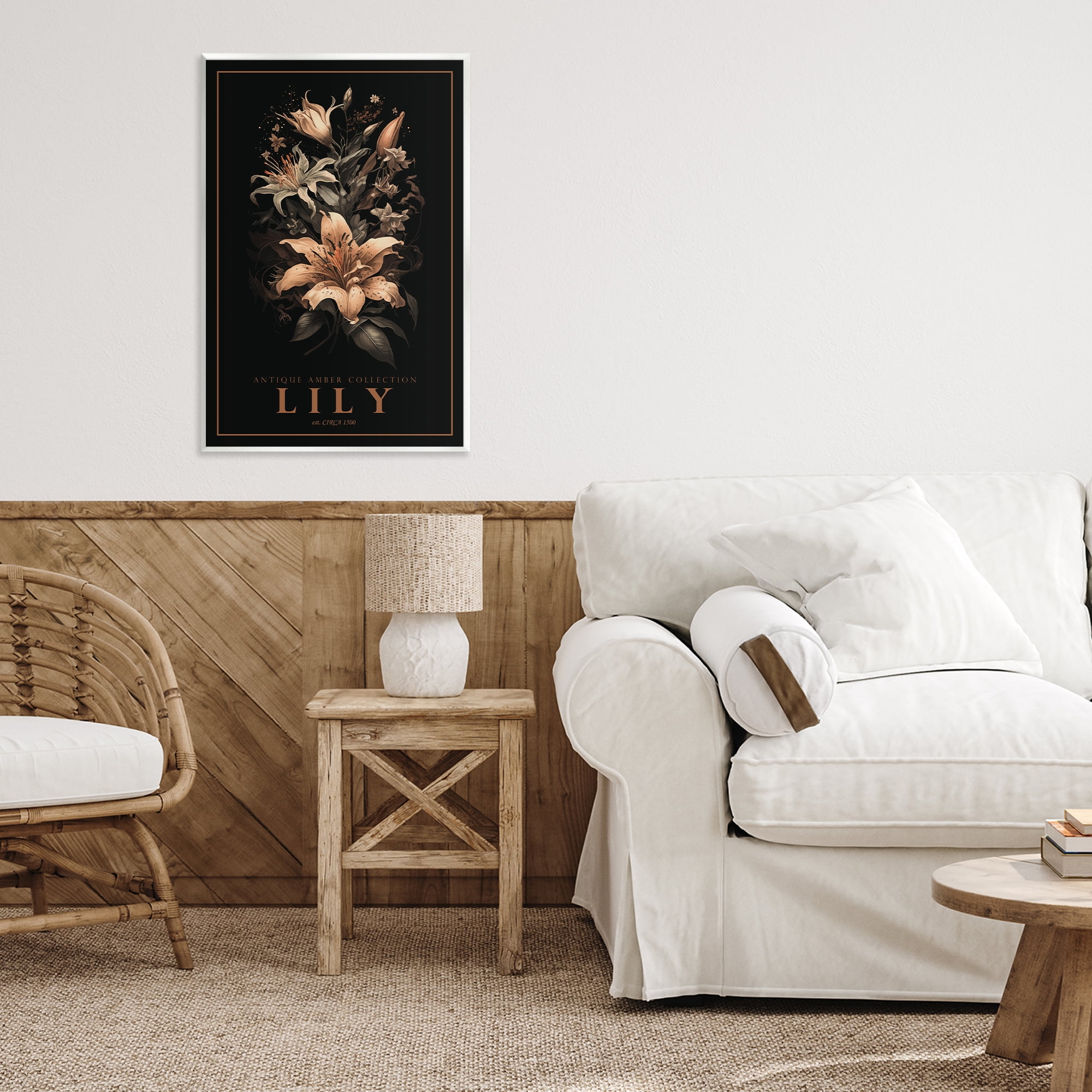 Stupell Industries Antique Lily Light Wall Plaque Art, design by Chris Giampietro