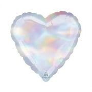 Iridescent Heart 18" Foil Balloon, 1ct