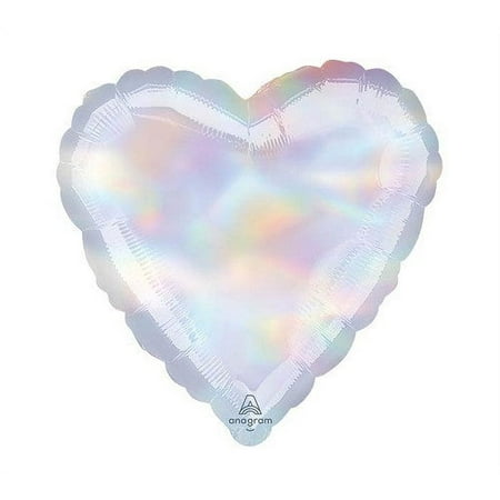 Iridescent Heart 18" Foil Balloon, 1ct