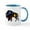 White/Blue Inside, variant on CafePress - BISON Mugs - 11 oz Ceramic Mug - Novelty Coffee Tea Cup