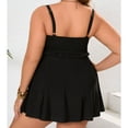thumbnail image 4 of Sakmal Swimsuits for Women Padded Plus Size Two Piece Swim Dress Swimwear Beach Black Solid Womens Swimsuits L, 4 of 9