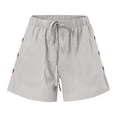 thumbnail image 3 of fatyb Summer Womens Casual Shorts Elastic High Waist Beach Shorts Drawstring Lounge Shorts with Pockets, 3 of 6