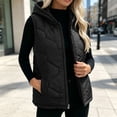 thumbnail image 7 of Cute Jackets Women's Winter Solid Color Quilted Hooded Cotton Jacket With Zip Lining And Pockets Black S, 7 of 7