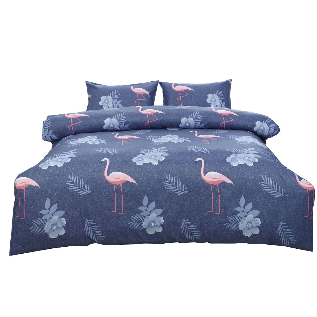 Floral Bedding Set Duvet Cover Set Comforter Cover King Size Navy