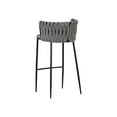 thumbnail image 5 of Home Square Sarai 30" Fabric and Steel Barstool in Koala Gray/Black - Set of 3, 5 of 8
