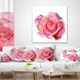 thumbnail image 4 of Designart Pink Rose Sketch on White Background - Flowers Throw Pillowwork - 12x20, 4 of 5