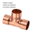 thumbnail image 4 of Uxcell Copper Pipe, Coupling, Tee Connecting Adapter for Plumbing 15mm, 4 of 5