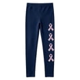 thumbnail image 4 of DeHolifer Women’s Yoga Leggings Breast Cancer Printed Straight Leg Full Length Pants, 4 of 6