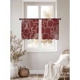 thumbnail image 3 of Red Flowers Sheer Curtains 45 Inch Length 2 Panels Set Window Treatments, Spring Floral Botanical Modern Art Rod Pocket Semi Curtains for Living Room/Bedroom/Kitchen Décor, 104"W x 45"L, 3 of 7