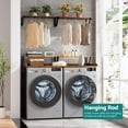 thumbnail image 2 of Advwin 54" Washer Dryer Countertop with Hanging Rod & Storage Shelves, Laundry Room Countertop Set, Washer and Dryer Topper with Anti-Slip Pads, Rustic Brown, 2 of 8