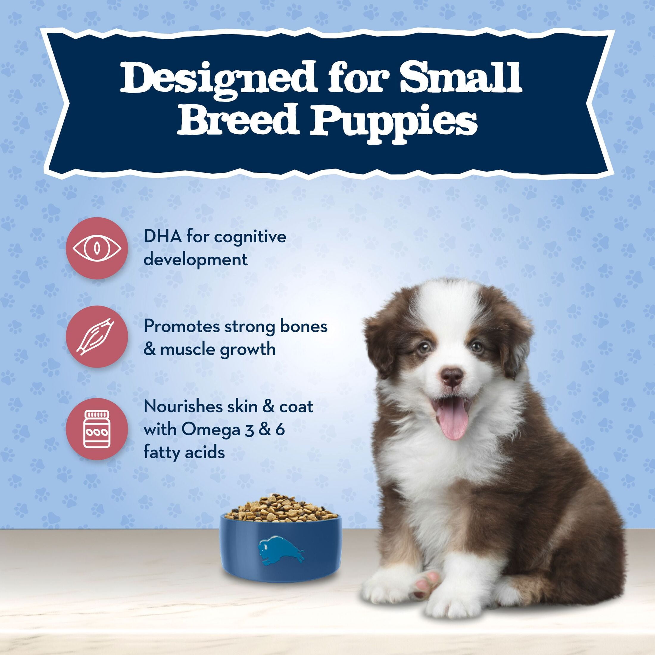 Blue Buffalo Baby BLUE Natural Small Breed Puppy Dry Dog Food, Chicken & Oatmeal, 4-lbs.