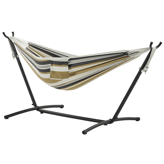 Yaheetech 2-people Hammock & Stand Set with Storage Bag, Desert Stripe
