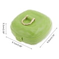 thumbnail image 2 of Unique Bargains 1 Pc Multi-Function with Mirror Jewelry Box Jewelry Organizer Green PP TPE Zinc Alloy, 2 of 5