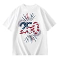 thumbnail image 4 of FYDUU T-Shirts Filles 4 Juillet T-Shirts Été T-Shirts Oversize T-Shirts Graphiques Jour de l'Indépendance T-Shirts Col Rond Manches Courtes T-Shirts Décontractés Hauts Basiques T-Shirts Tendance, 4 of 4