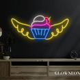 thumbnail image 4 of Glowneon Cupcake Wings Neon Sign, Cupcake Led Sign, Cupcake Store Art, 4 of 5