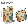 thumbnail image 2 of Yayeee Oven Mitts and Pot Holder Set of 4 Heat Resistant Kitchen Gloves Baking Hot Pad, Black Cats Reading, 2 of 5